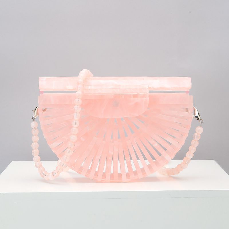 Summer Mini Round Acrylic Crossbody Bag - Girls' and Ladies' Handbag