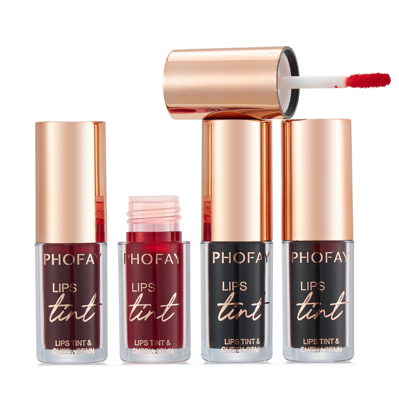PHOFAY Lip Tint in vibrant, long-lasting shades for hydrated, smudge-proof lips.