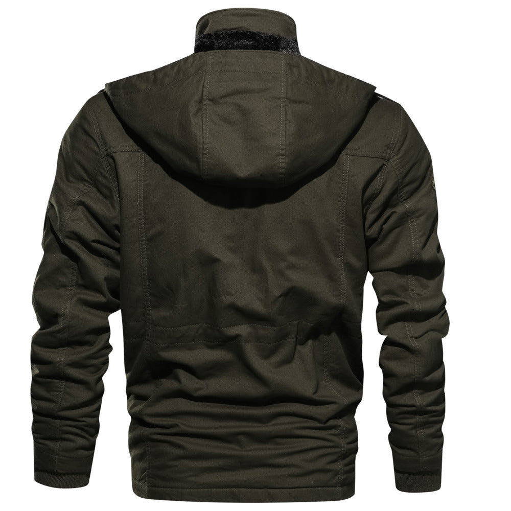 Mountainskin Men’s Winter Fleece Jacket - Warm Hooded Military Coat