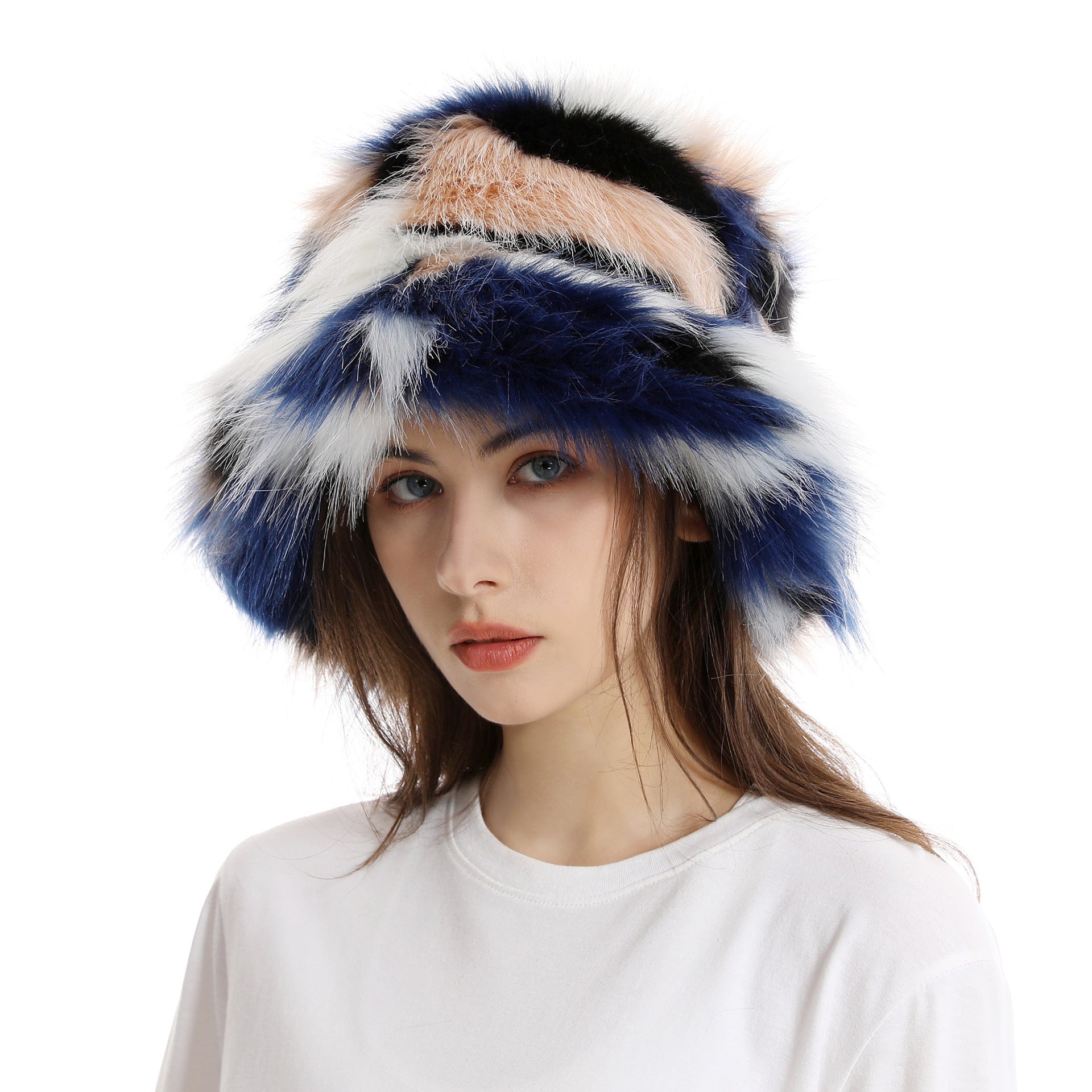 Women’s Warm Plush Bucket Hat - Cozy Winter Style