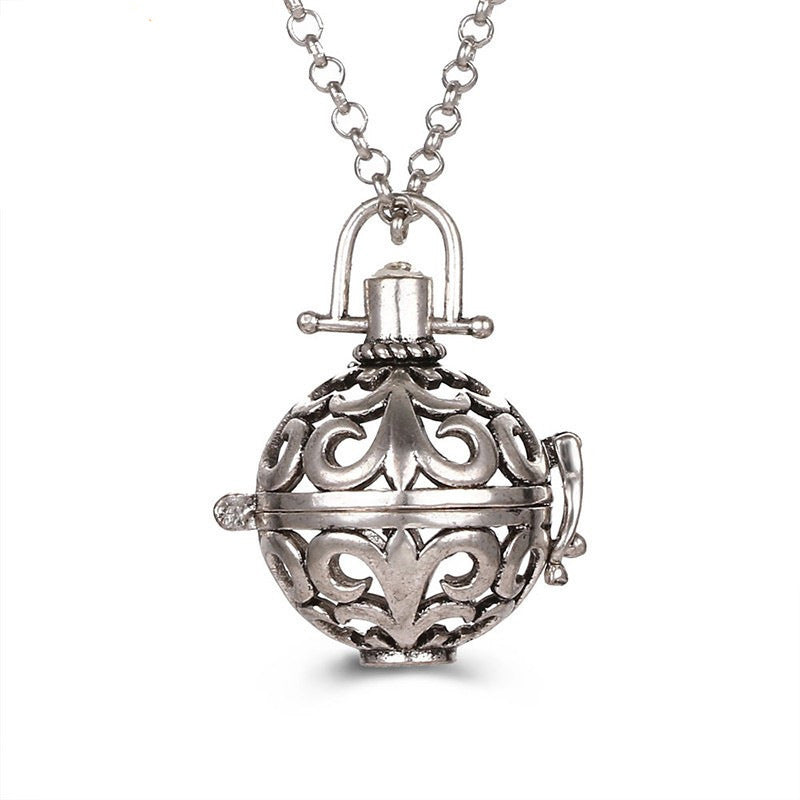 Antique Han Zircon Cage Necklace - Essential Oil Aromatherapy Diffuser - HalleBeauty