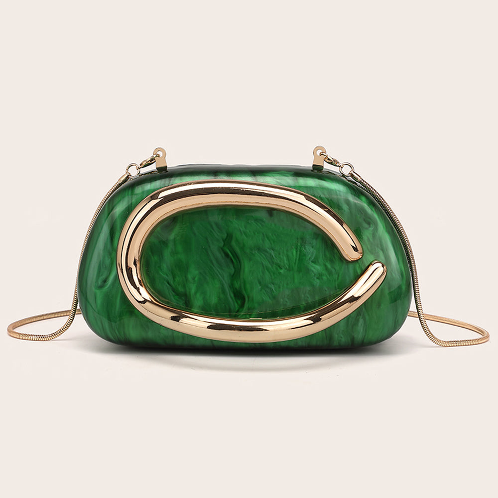 Chic Gold Trim Clutch - Perfect for Parties