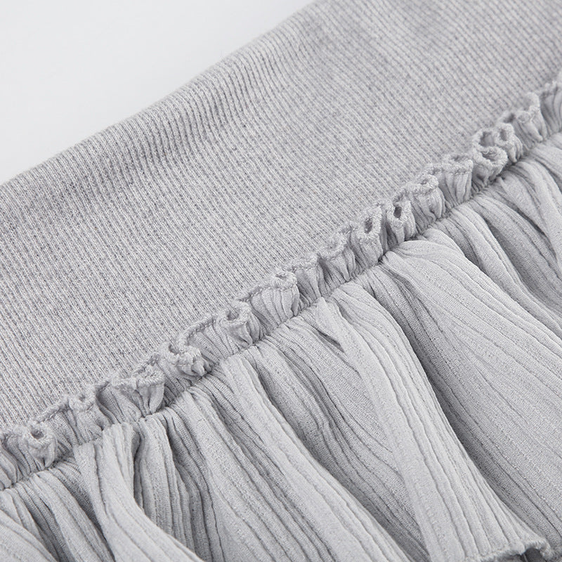Ballet-Inspired Tiered Skirt in Gray | Hallebeauty