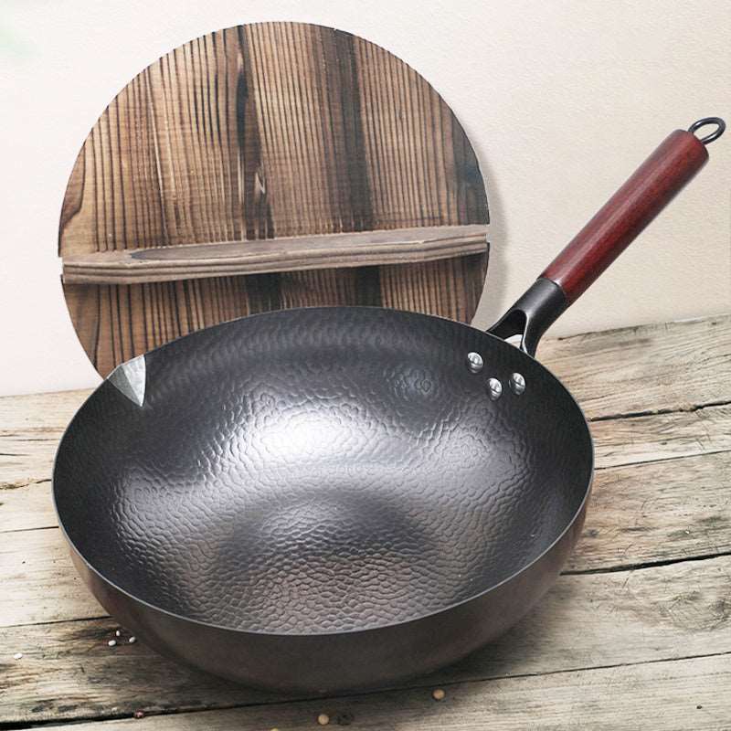 Handmade Traditional Iron Wok | Durable Iron Pan for Cooking