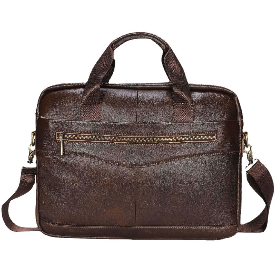 Men's Vintage Cowhide Leather Handbag