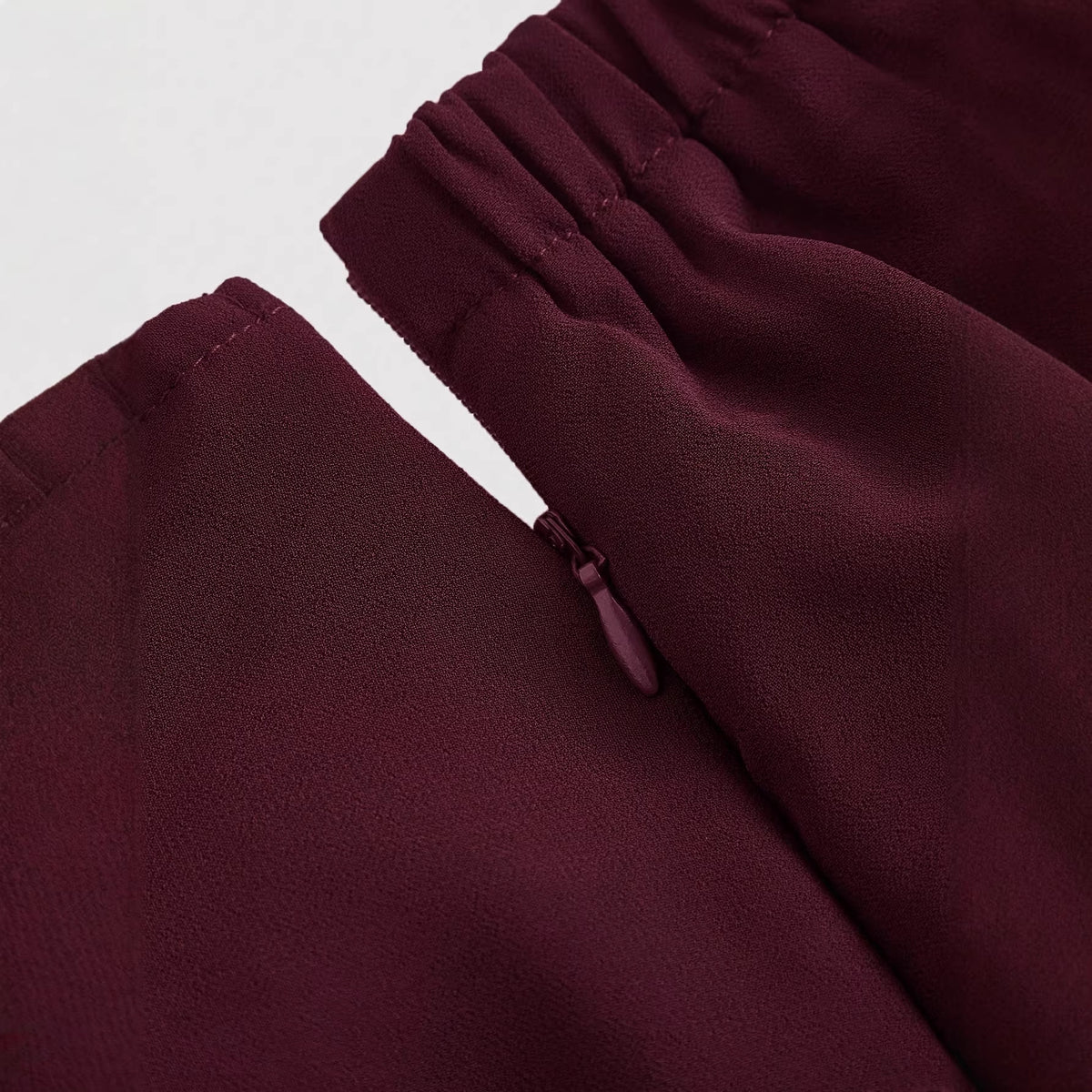 Purplish Red Asymmetrical Skirt | Hallebeauty