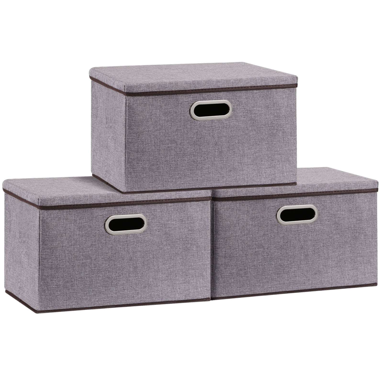 Large Cotton & Linen Storage Box Set | 3-Piece or 5-Piece