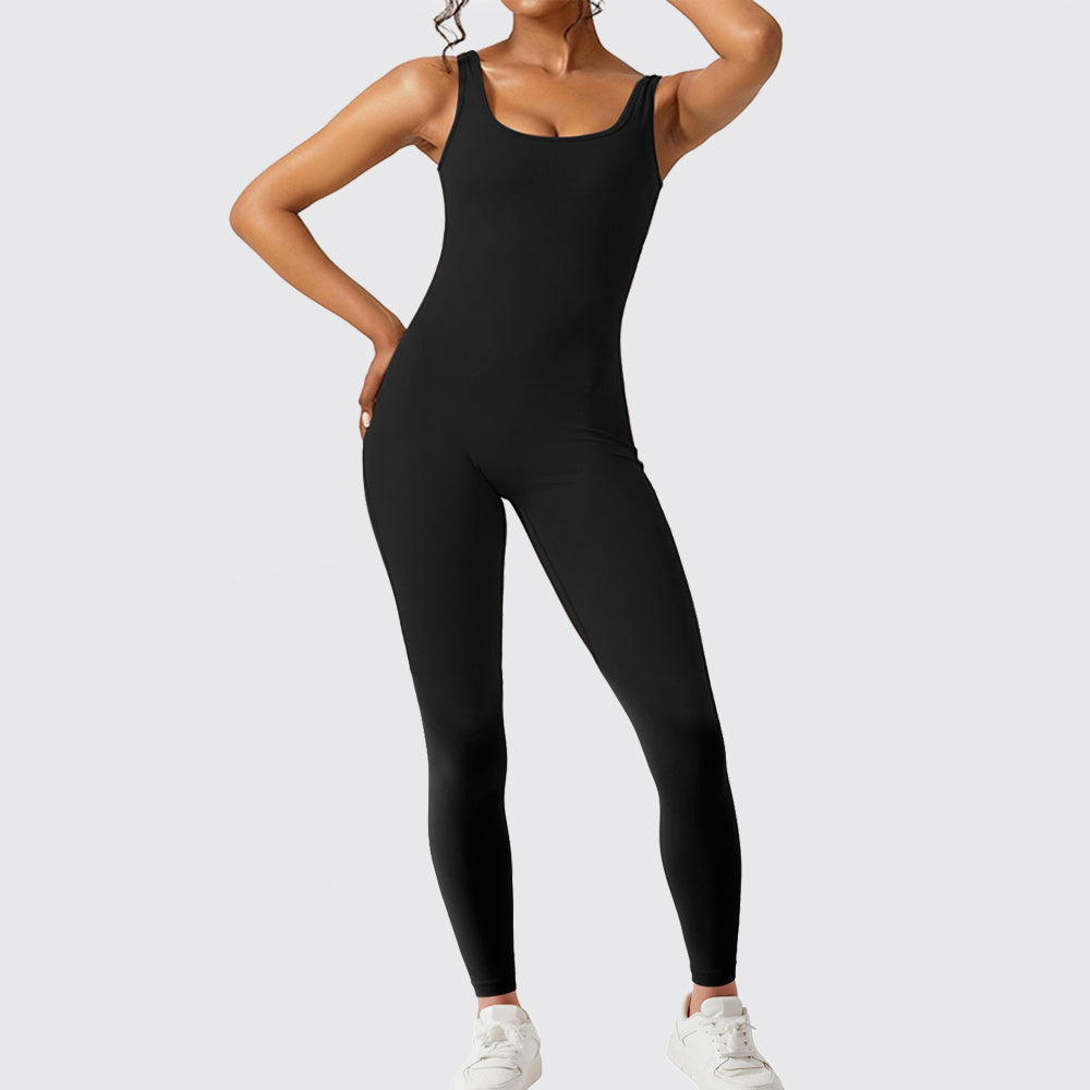 Sleeveless Flare Jumpsuit | Fitness Yoga Long Pants for Women