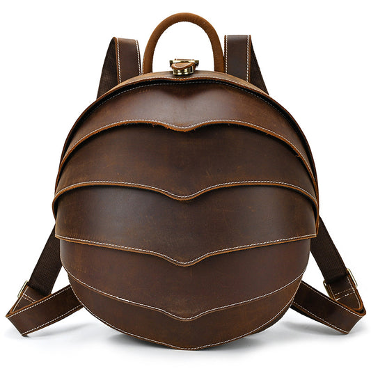 Vintage Leather Beetle Backpack | Hallebeauty