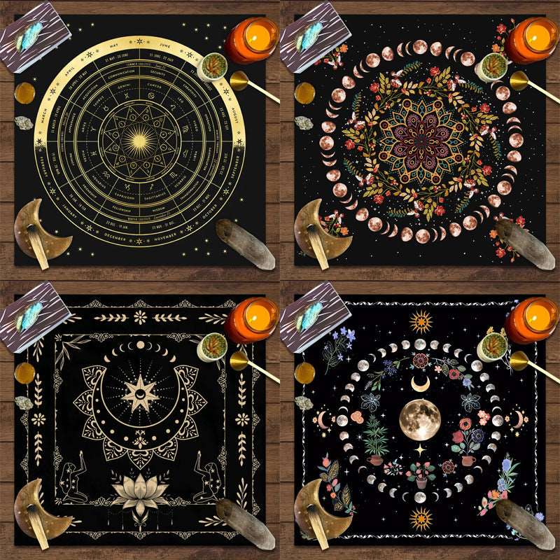 Tarot Tablecloth | Mandala, Moon Phases & Butterfly Patterns