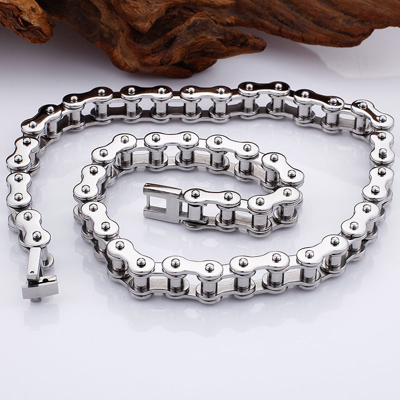 Men's Titanium Chain Bracelet – Bicycle Chain Design Jewelry