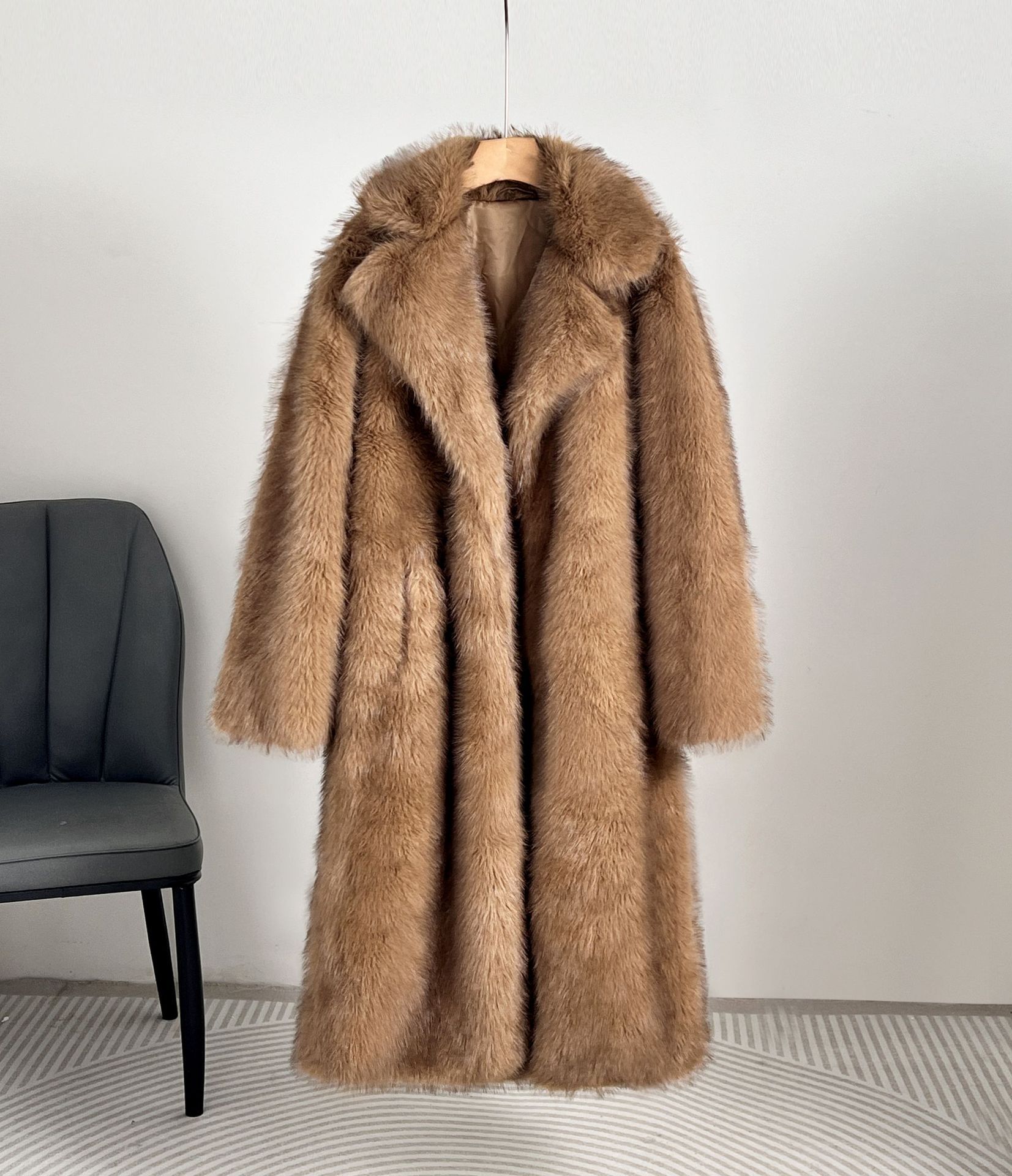 Winter Extended Imitation Fur Overcoat - Stylish & Warm