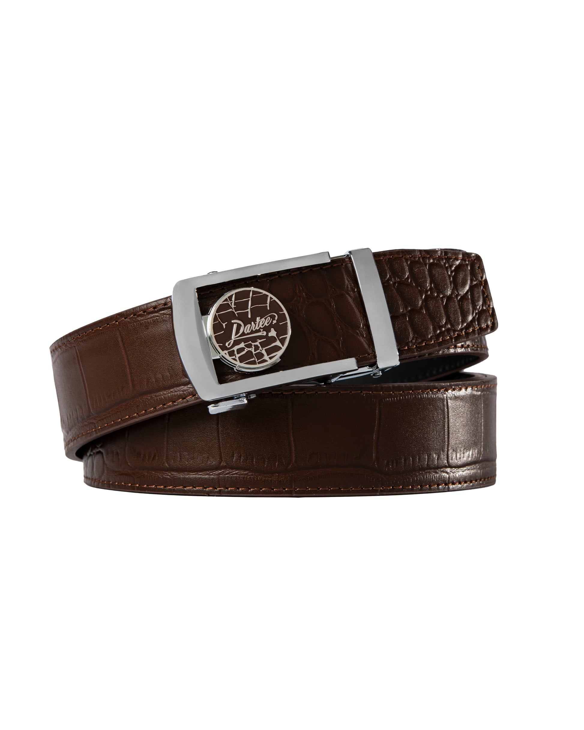 Dartee Bayou Brown Gator Golf Belt | Hand-Painted Leather
