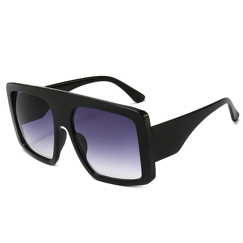 Black sunglasses with gradient lenses.