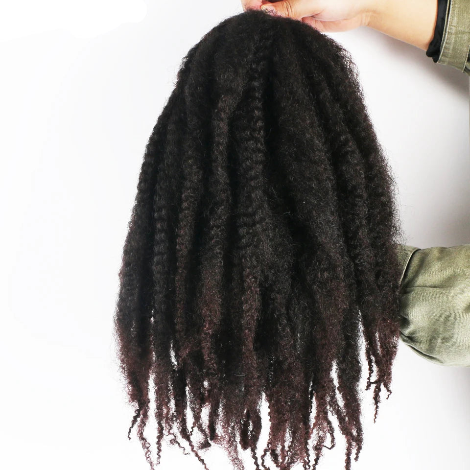 18" Marley Hair Ombre Black Brown Blonde Grey 35