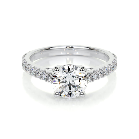 Channel Set Lab Grown Diamond Engagement Ring | Hallebeauty