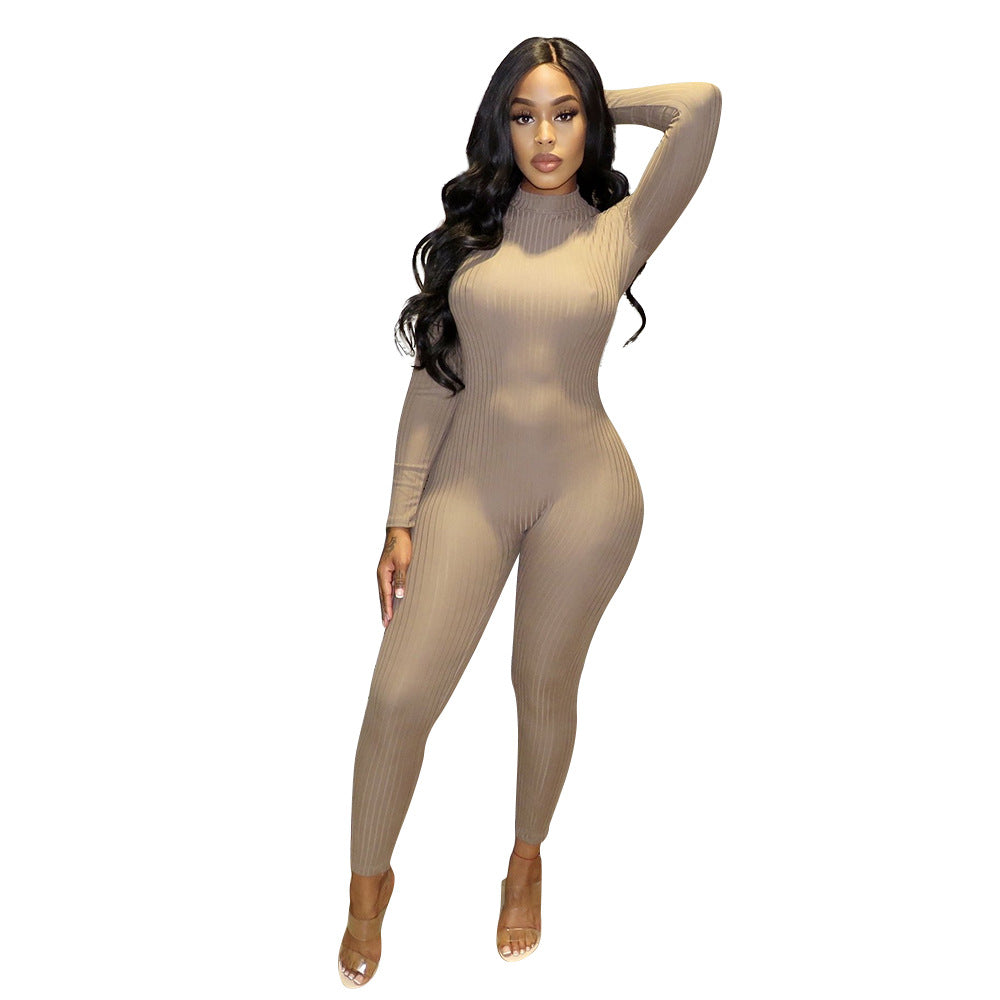 Tight Jumpsuit: Women's Long Sleeve One Piece Style