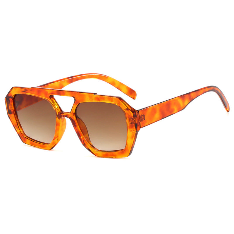 LuxShade - Big Frame Leopard Print Sunglasses