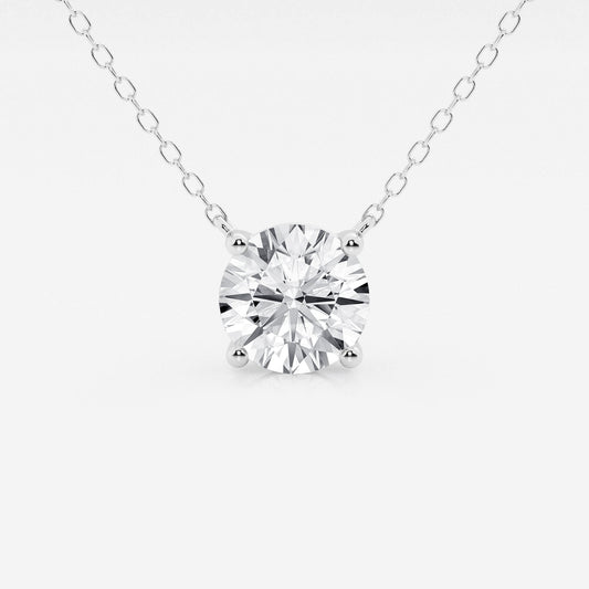 Floating Lab Grown Diamond Pendant 2 CTW | Hallebeauty