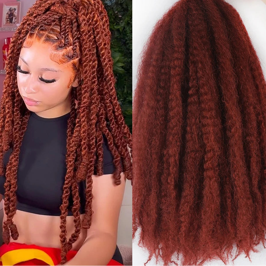 18" Marley Hair Ombre Black Brown Blonde Grey 35