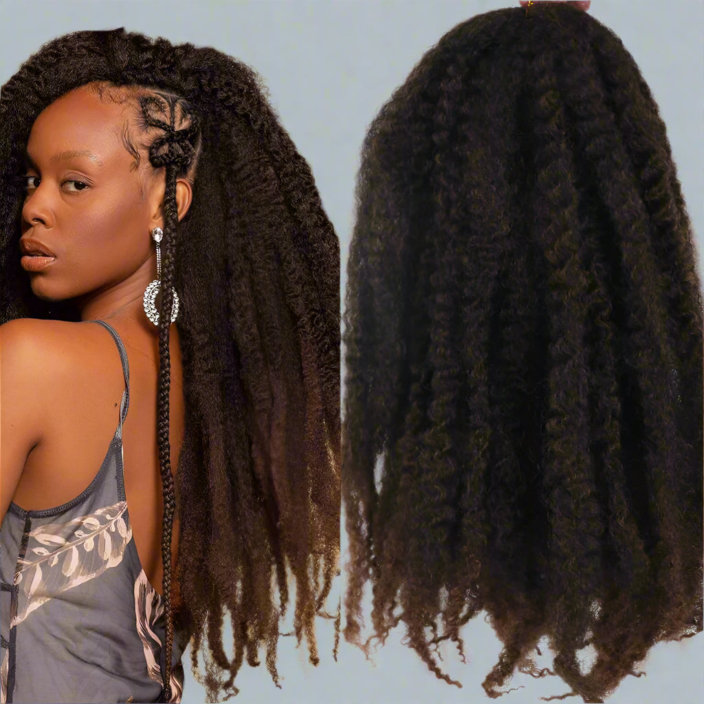 18" Marley Hair Ombre Black Brown Blonde Grey 35