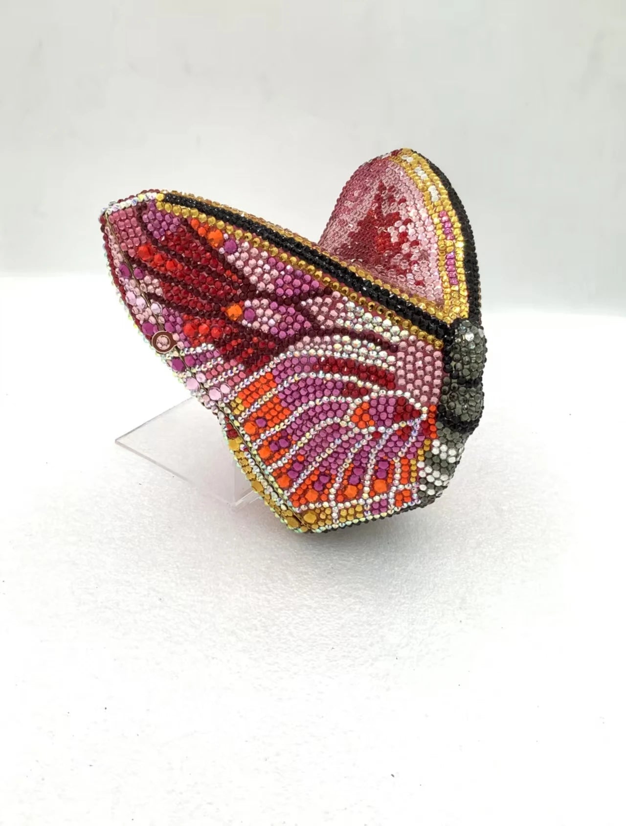 Beaded butterfly clutch purse.