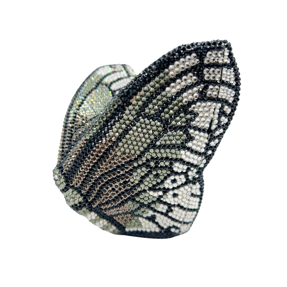 Beaded butterfly-shaped clutch.