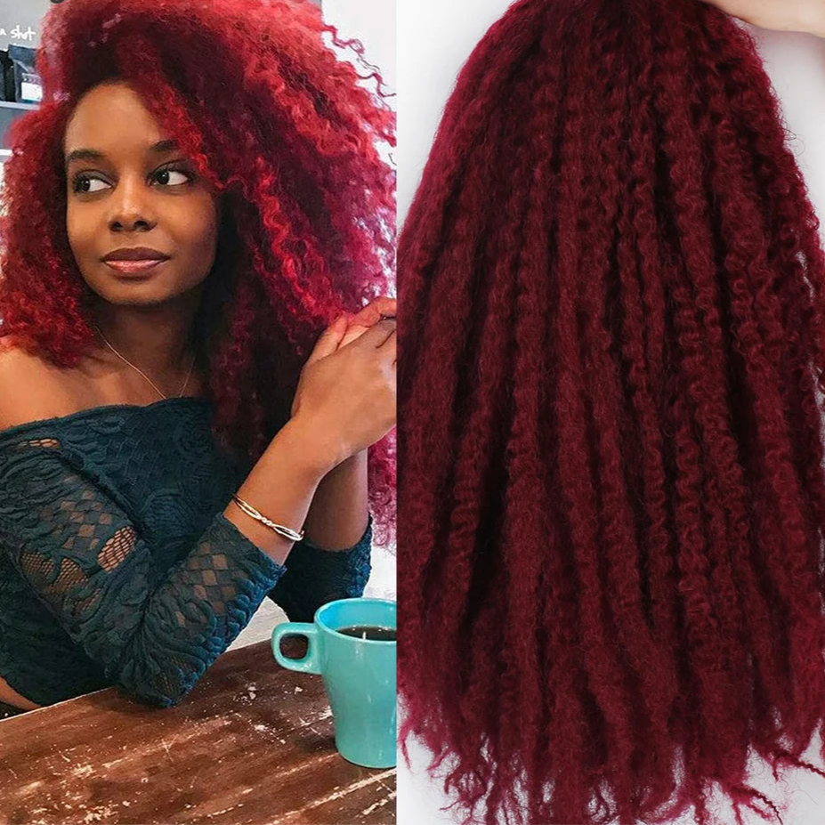 18" Marley Hair Ombre Black Brown Blonde Grey 35