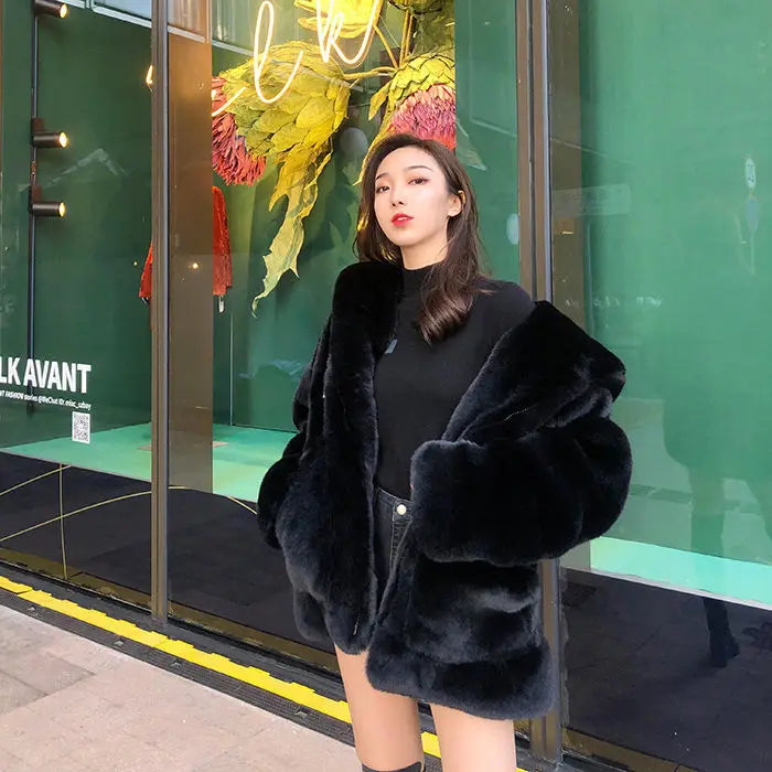 Korean Thickened Mink Velvet Winter Coat