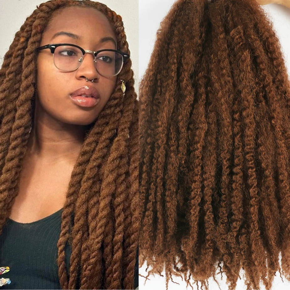 18" Marley Hair Ombre Black Brown Blonde Grey 35