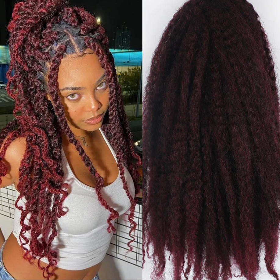 18" Marley Hair Ombre Black Brown Blonde Grey 35