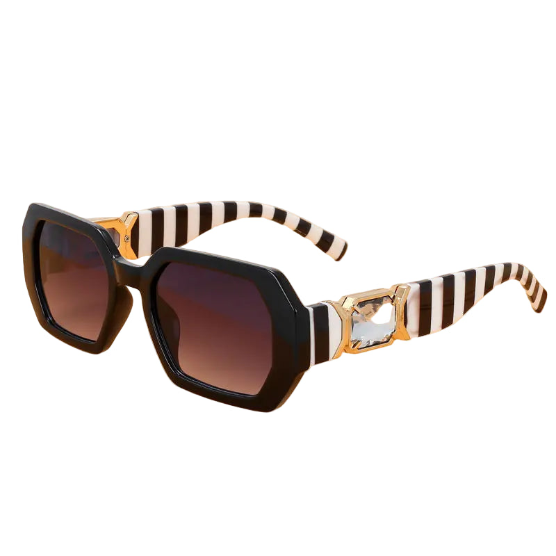 Luxury oversized diamond sunglasses for women with UV protection