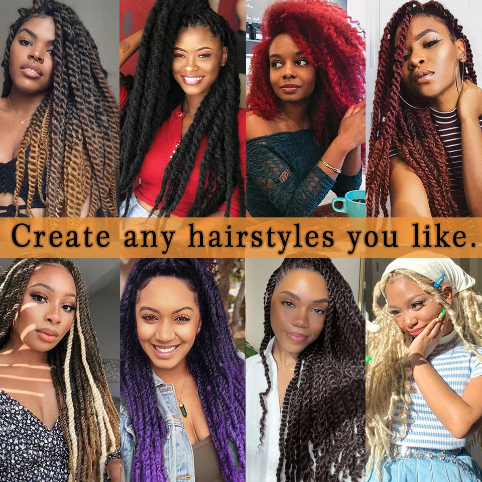 Collage of women with various hairstyles with text 'Create any hairstyles you like'.