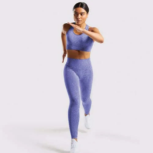 Seamless Knitted Yoga Outfit - HalleBeauty