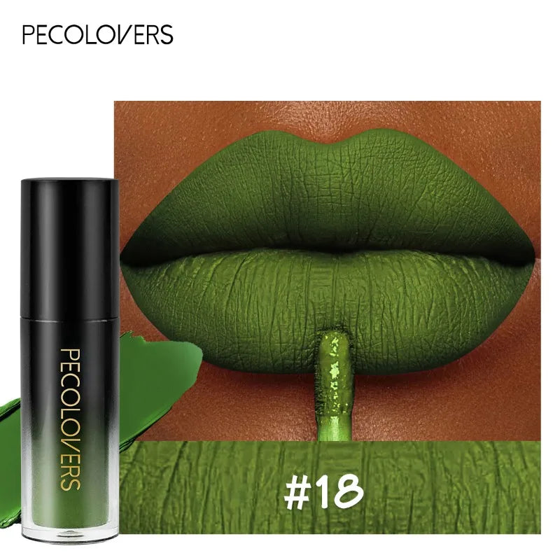 Green lipstick with applicator .