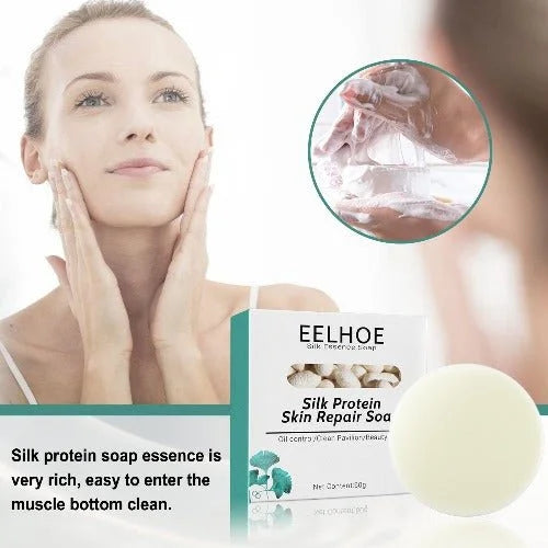 Skin Repair & Cleansing Silk Protein Mask Soap - HalleBeauty