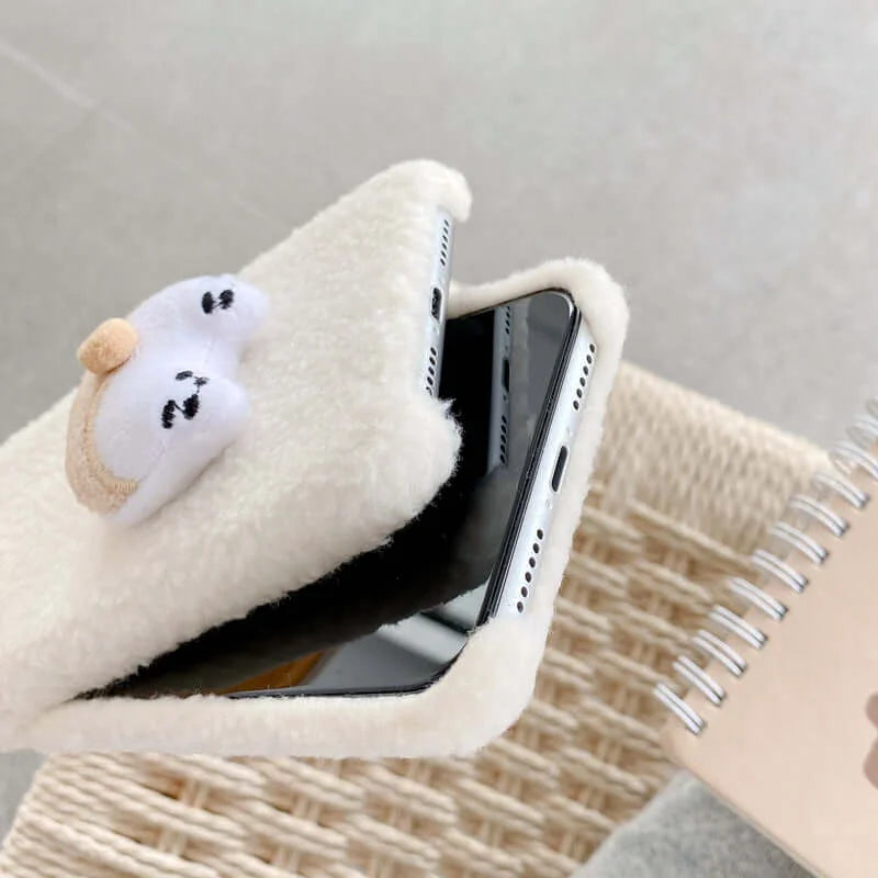 Bear Plush Hat iPhone 13 Series Case - HalleBeauty