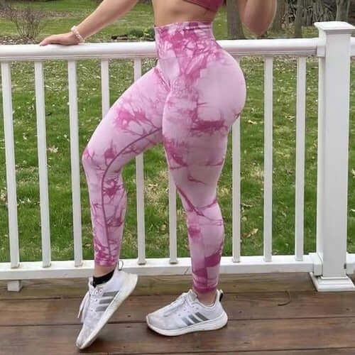 Tie Dye Yoga Leggings for Women - HalleBeauty