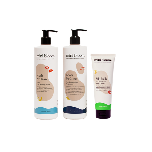 Suds 'N Silk Baby Bath Time Gift Set | 3-Piece | Hallebeauty