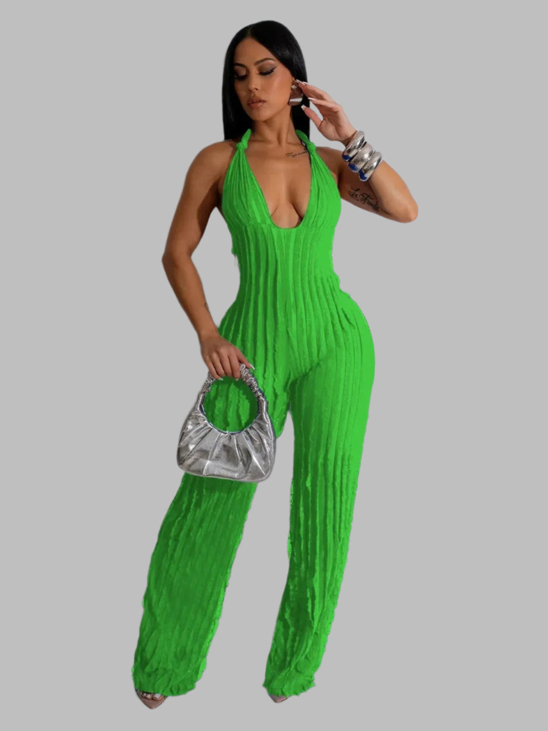 Women's Ruffled Halter Jumpsuit