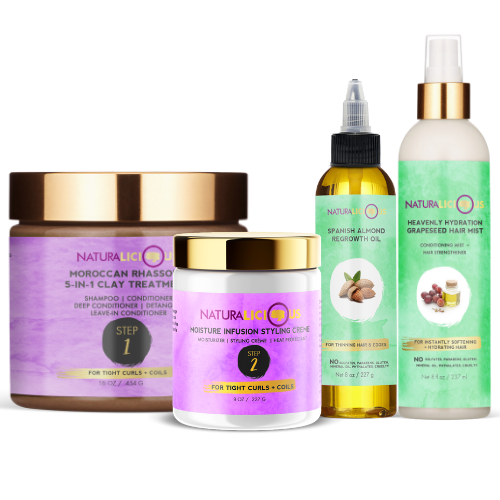 Set of Natura Libra hair care products on a white background