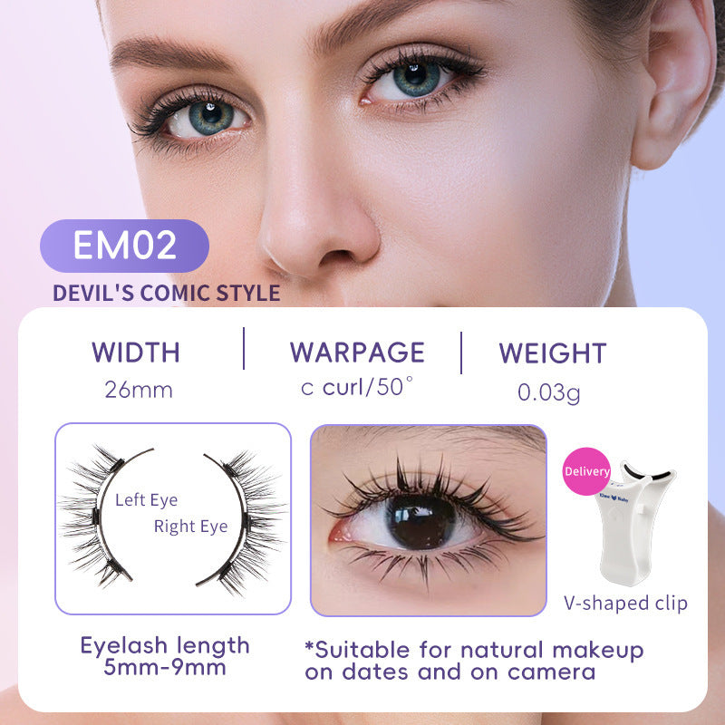 Natural Magnetic False Eyelashes - Super Soft Mink, Easy to Wear