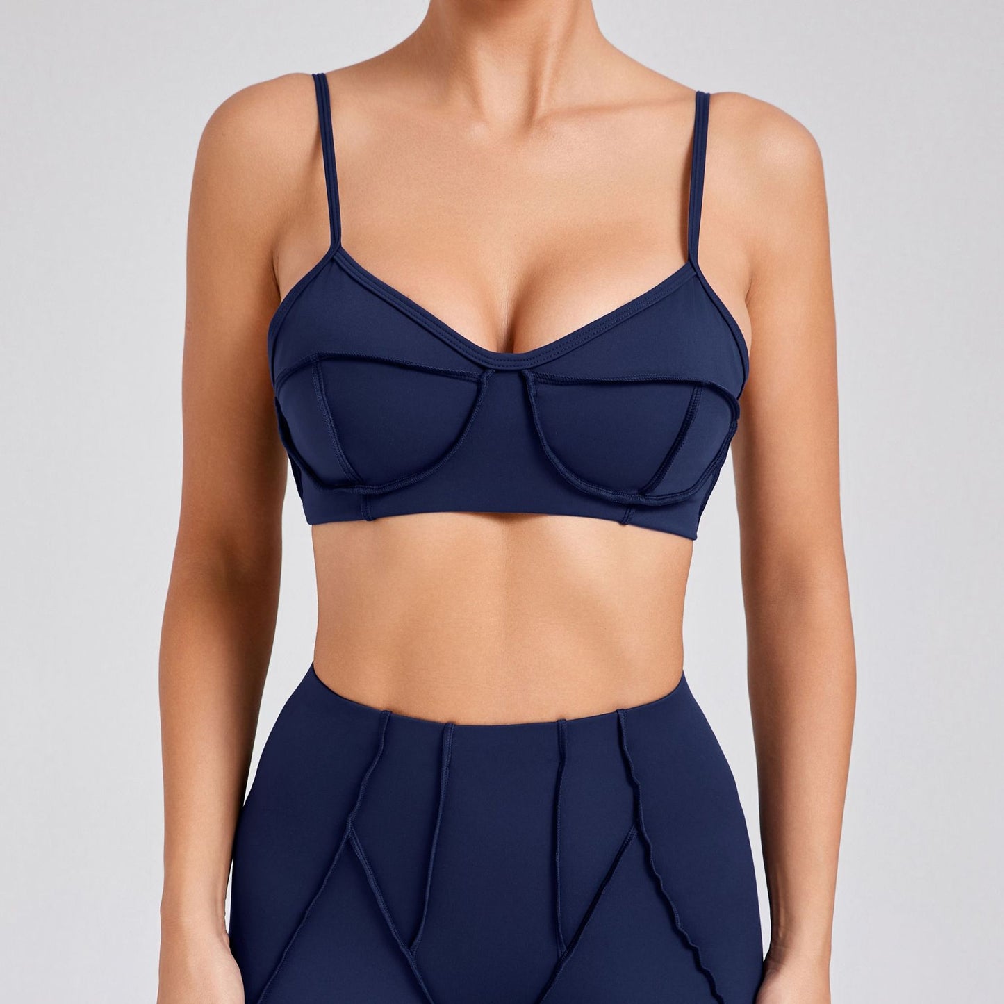 Women's Brushed Body-Hugging Yoga Set – Bra & Pants