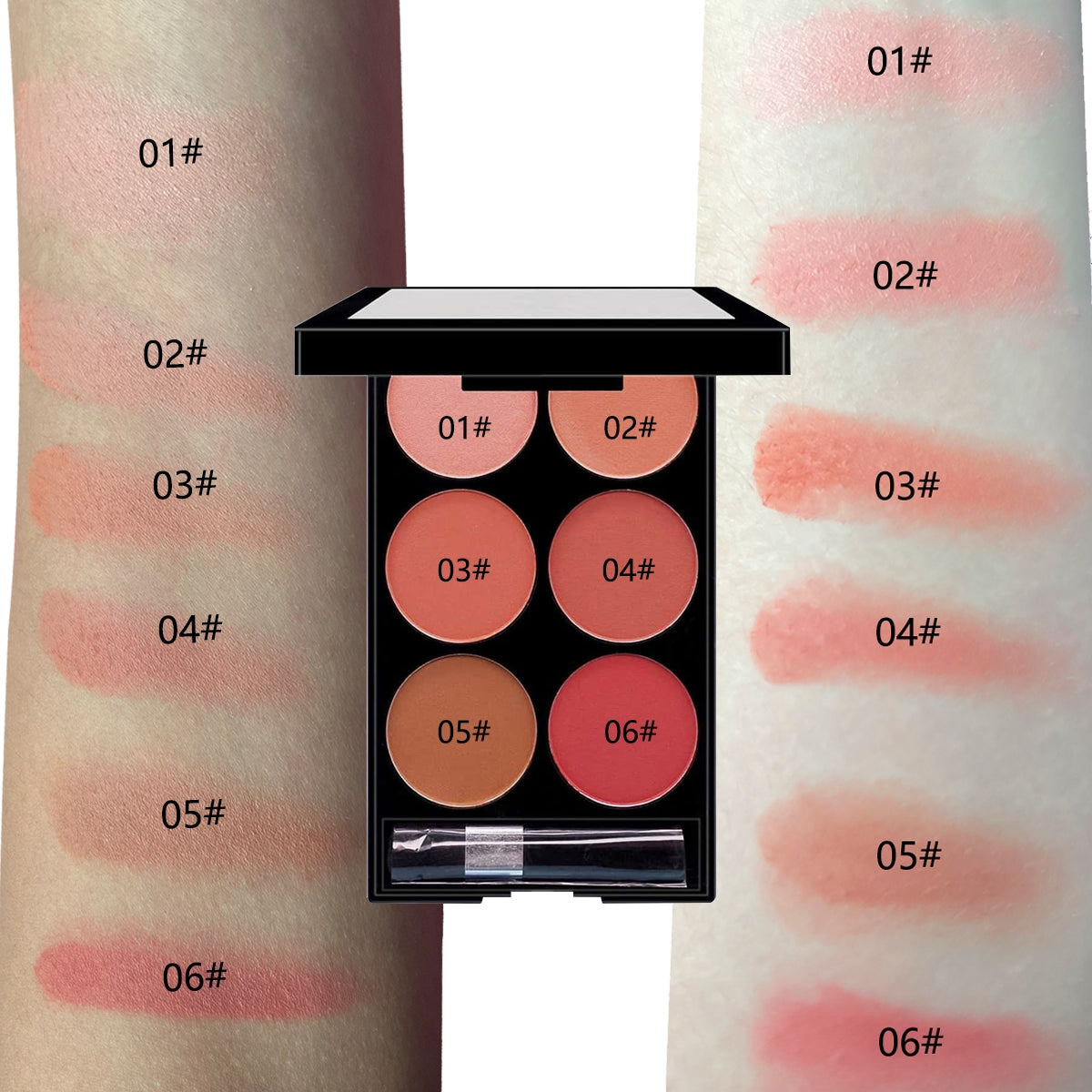 6-Color Blush & Contour Palette