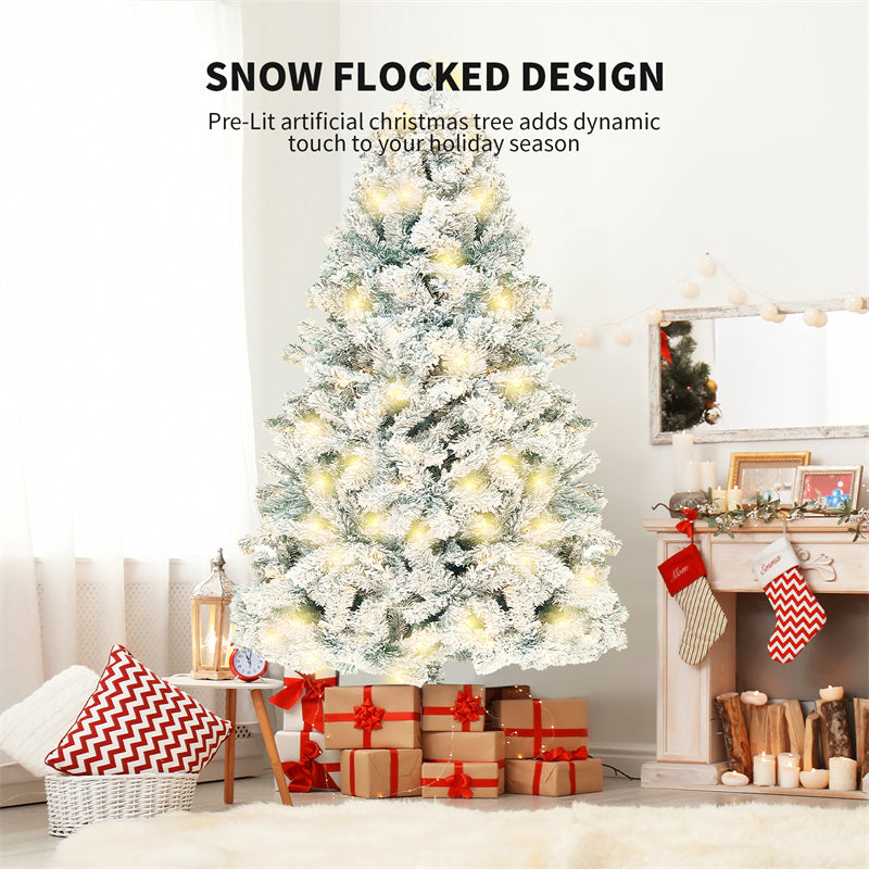 Artificial Snow Christmas Tree | Festive PVC Holiday Decor