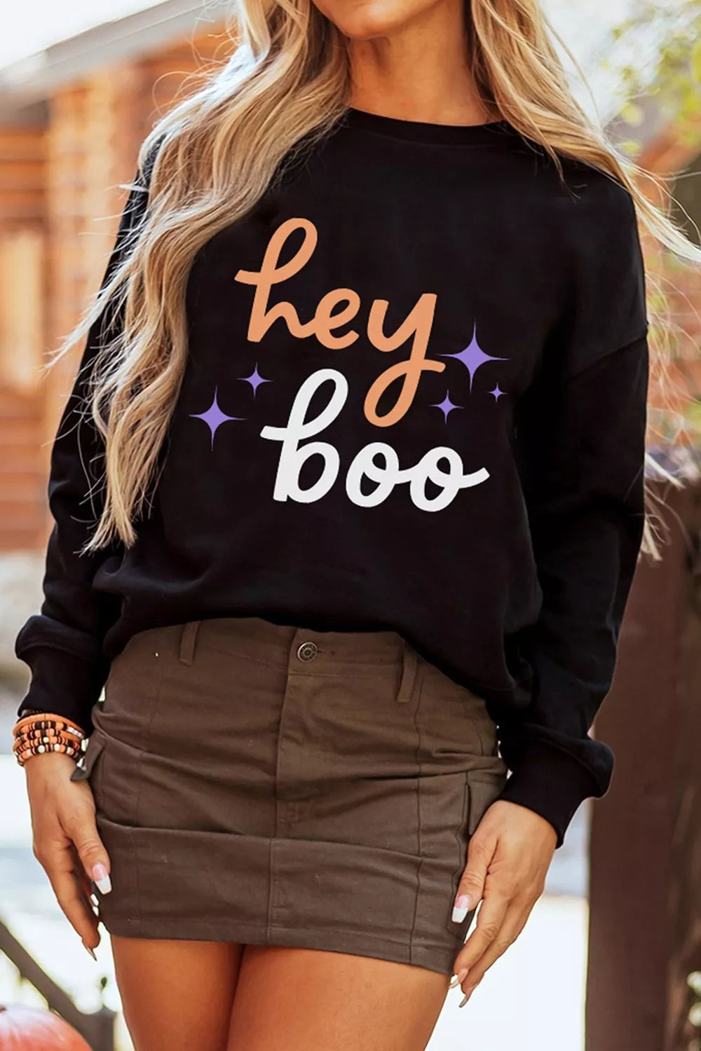 Hey Boo Halloween Sweatshirt | Shop Hallebeauty