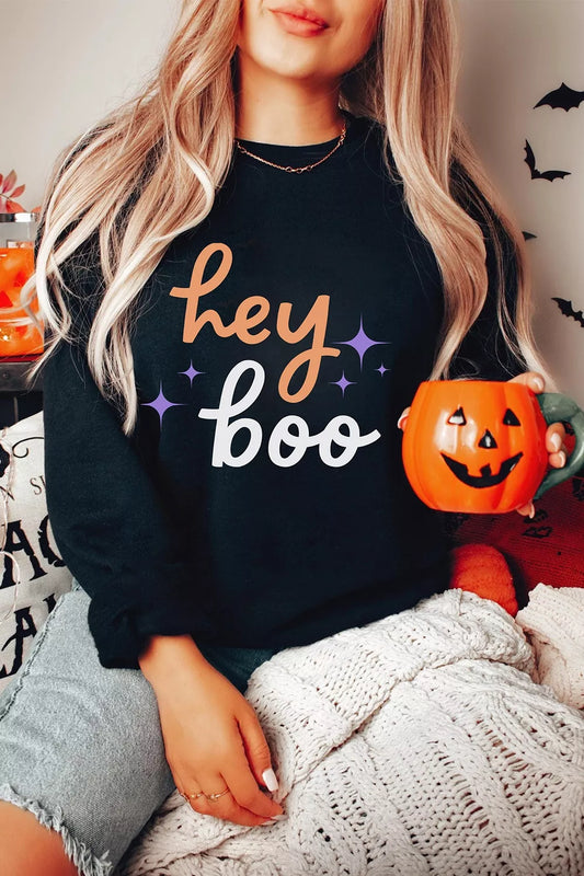Hey Boo Halloween Sweatshirt | Shop Hallebeauty