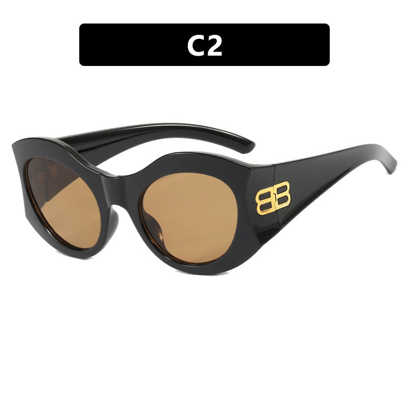 Vintage Square Cat Eye Sunglasses