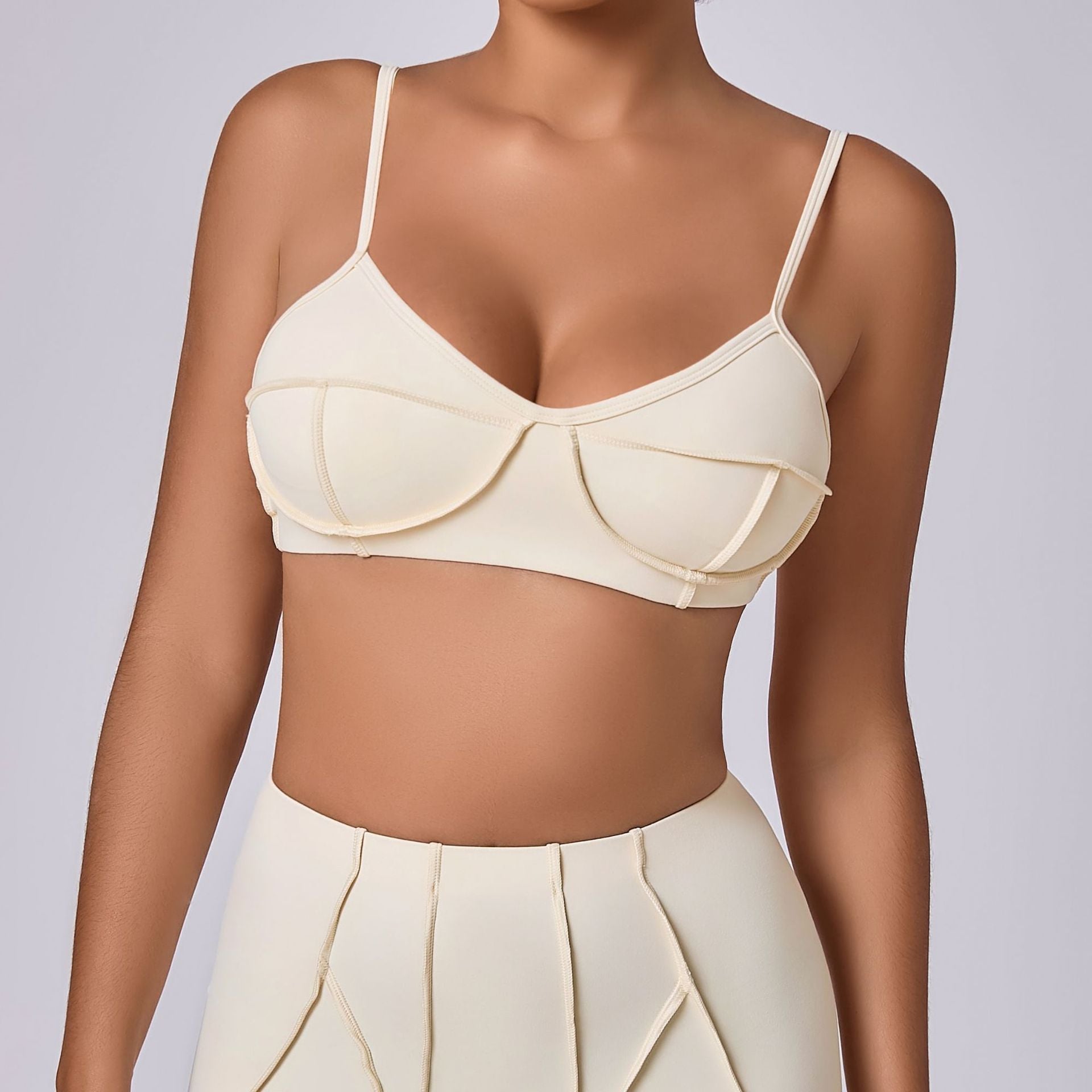 Women's Brushed Body-Hugging Yoga Set – Bra & Pants