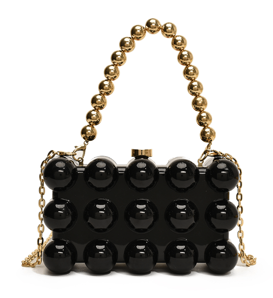 Acrylic Bubble Clutch - Detachable Strap Square Purse - HalleBeauty